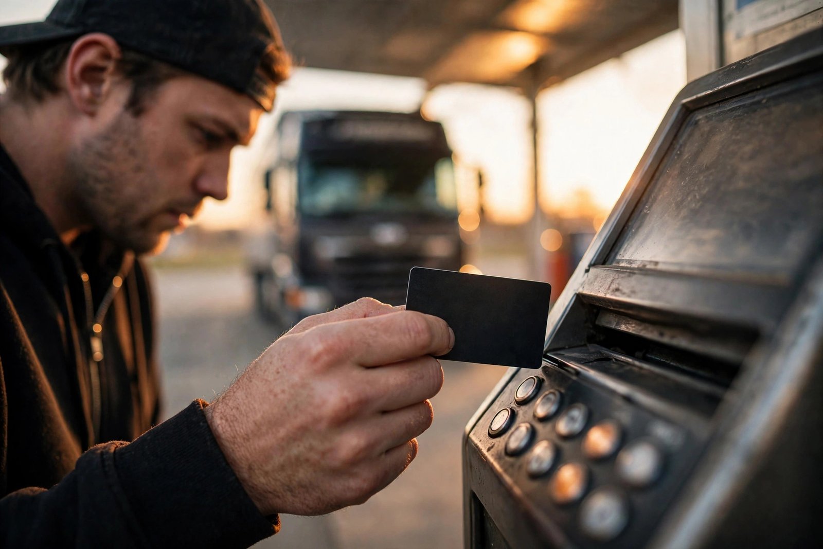 Diesel pump at a truck stop fuel island