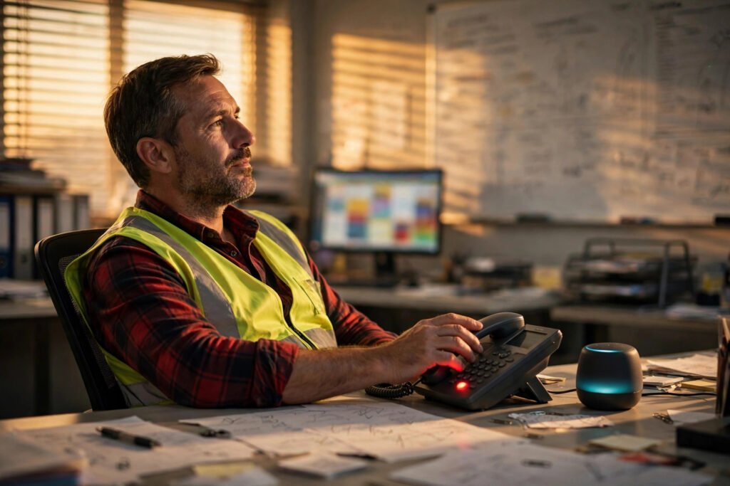 Dispatch office phone system with AI voice agent answering calls